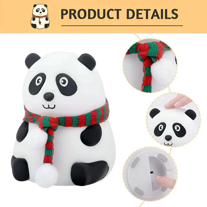 Rechargeable Multicolour Panda LED Night Light